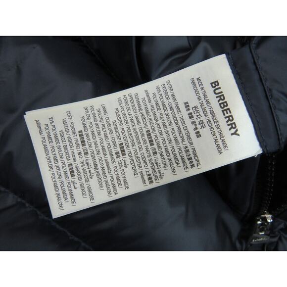BURBERRY DANDERHALL MIDNIGHT BLUE HOODED QUILTED DOWN PARKA COAT JACKET XXL - Picture 8 of 13
